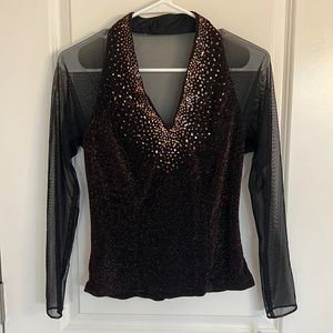 [NWT] Sparkly mesh top